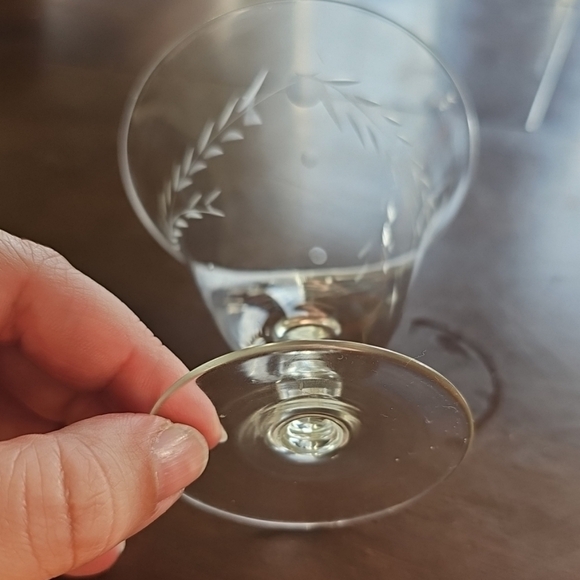 Willow Moon by Pioneer Champagne/Sherbet Clear Glass‎ Japan Vintage - Picture 4 of 8